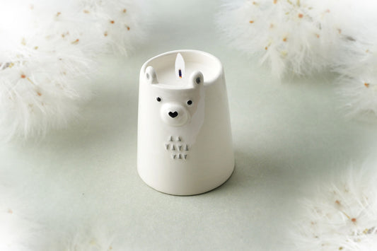 Send With Love Ceramic Bear Candle