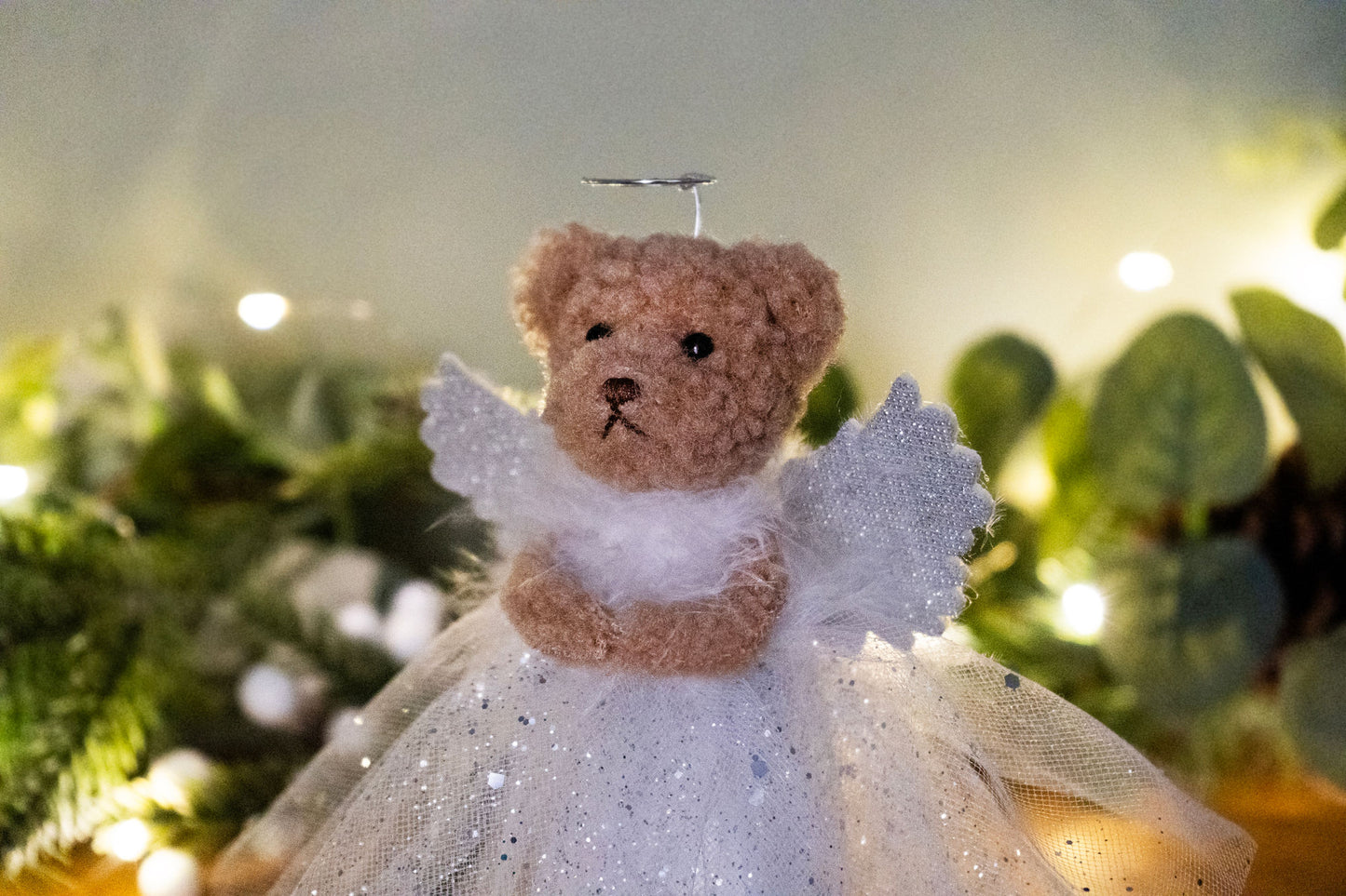 Little Bear Co. Silver Teddy Bear Tree Topper