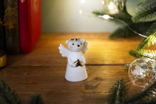 Little Bear Co. Angel Bear Ceramic Charm