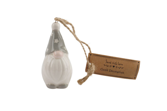 Gonk Ceramic Hanging Decoration | Festive | Nordic | Tree Decoration | Christmas