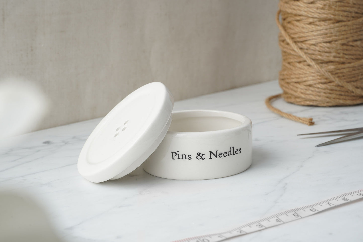 Send With Love 'Pins and Needles' Button Trinket Pot | Sewing | Gift Boxed