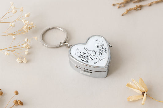 Send With Love 'Don't Forget' Heart Pill Box | Handbag Accessory | Medication Holder
