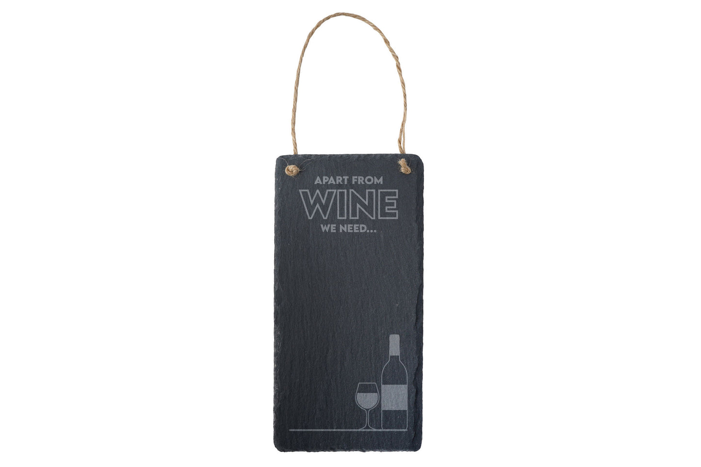 Long Slate Memo Board 'Apart From Wine...' | Homeware | Kitchen Sign | Home Decor | New Home Gift