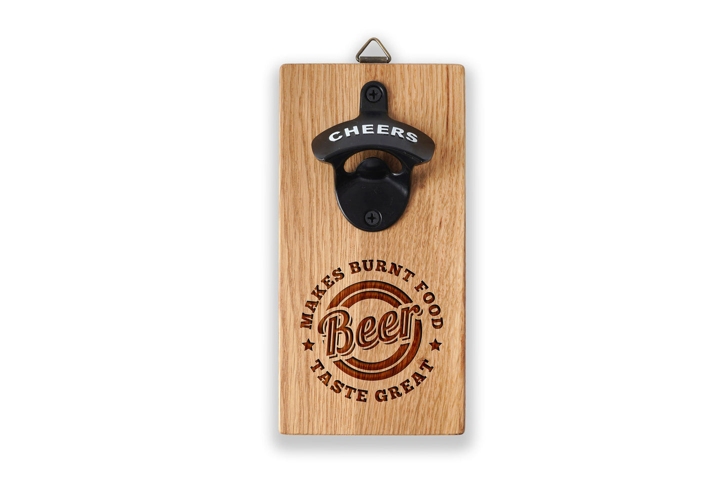 'Beer Makes Burnt...' Wall Mounted Bottle Opener