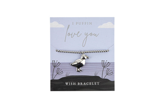 Coastal Living 'I Puffin Love You' Wish Bracelet | Jewellery | Nautical | Seaside | Fashion Accessory