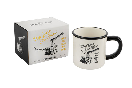 Stoneware Mug 'Chop Your Own Wood' In Gift Box | Homeware | Kitchenware | Novelty Mug