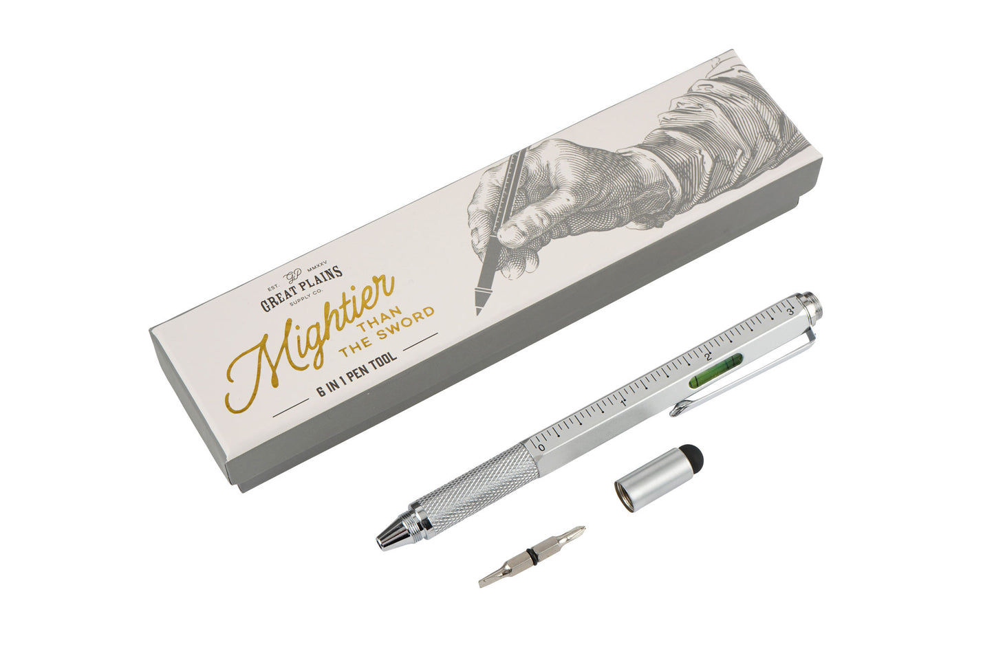Great Plains 6 In 1 Pen Tool In Gift Box | Father Day | Novelty Pen | Pen Tool