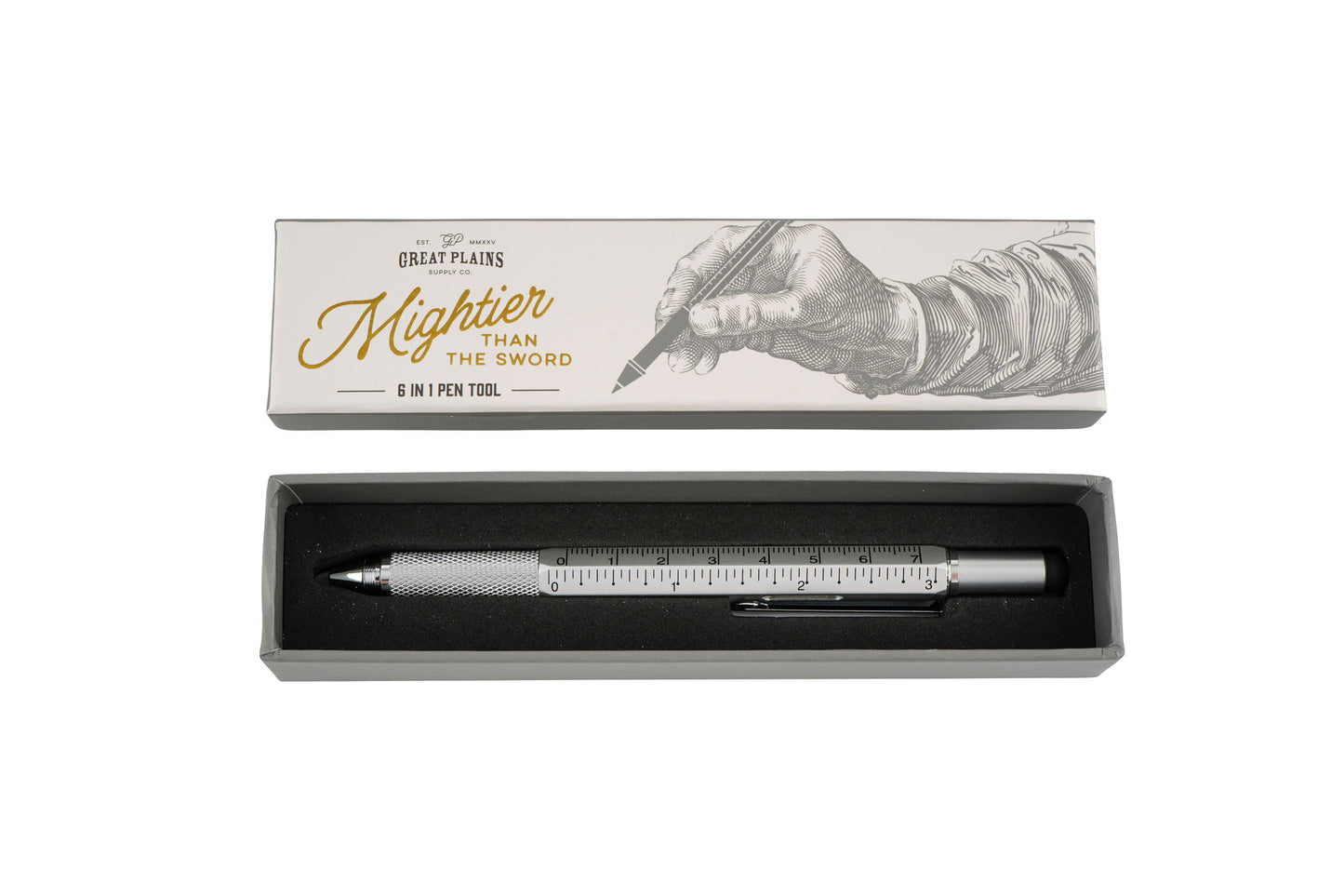Great Plains 6 In 1 Pen Tool In Gift Box | Father Day | Novelty Pen | Pen Tool
