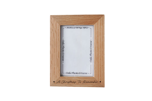 'A Christmas To Remember' 4x6 Oak Photo Frame