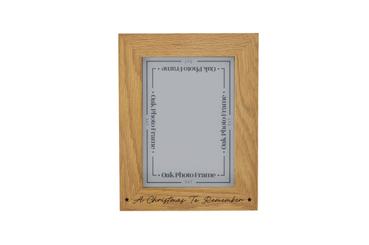 'A Christmas To Remember' 5x7 Oak Photo Frame