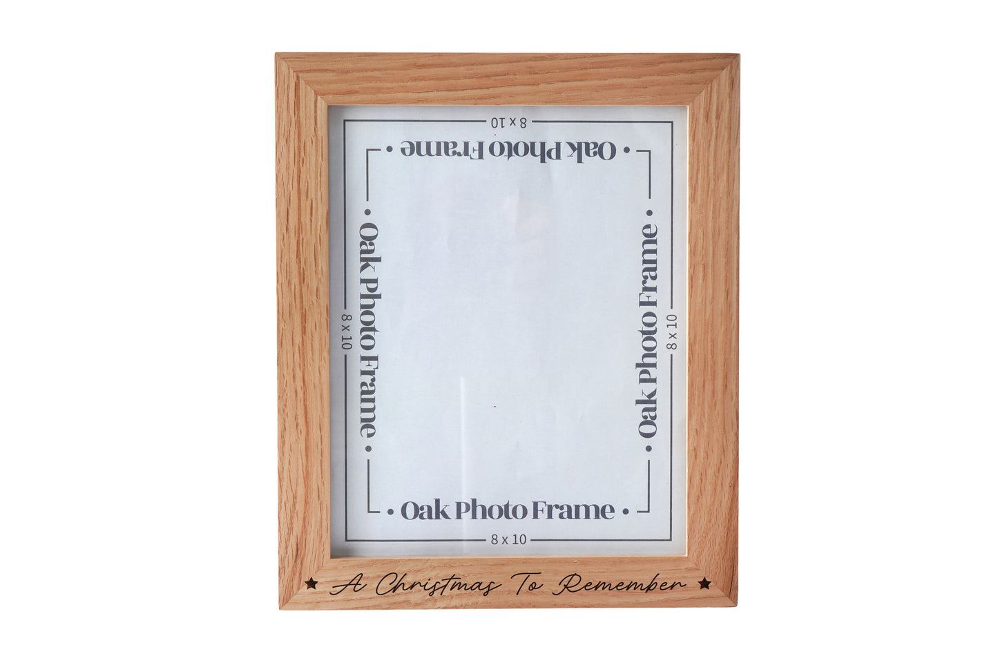 'A Christmas To Remember' 8x10 Oak Photo Frame