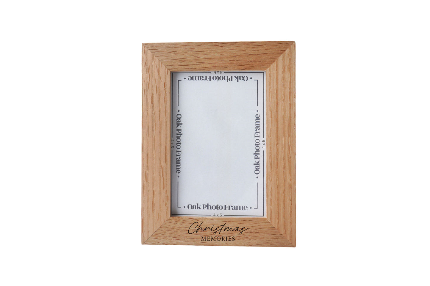 'Christmas Memories' 4x6 Oak Photo Frame