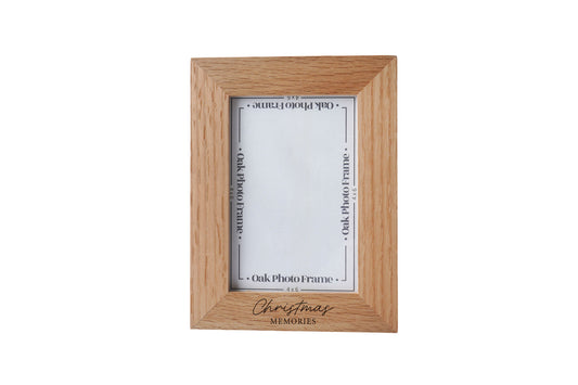 'Christmas Memories' 4x6 Oak Photo Frame