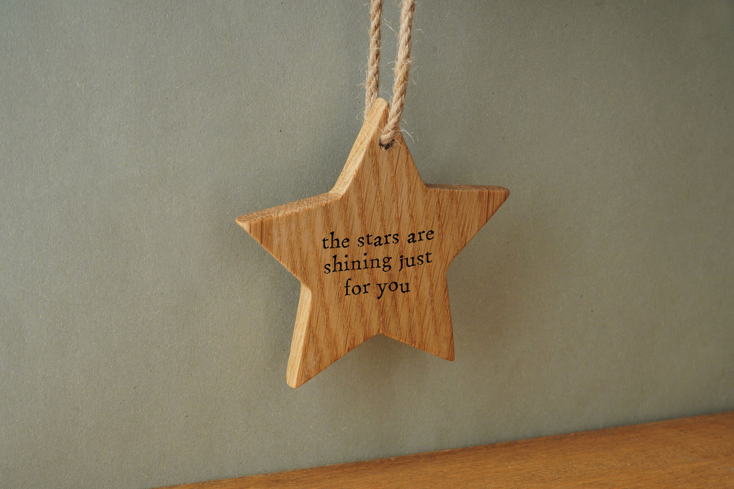 'The Stars Are Shining' Oak Hanging Star