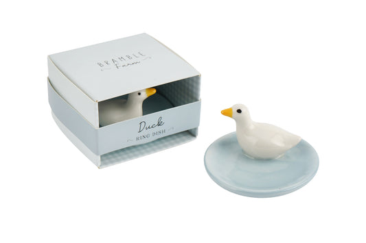 Bramble Farm Duck Ring Holder Trinket Dish | In Gift Box | Jewellery Holder | Farmyard | Homeware | Tabletop