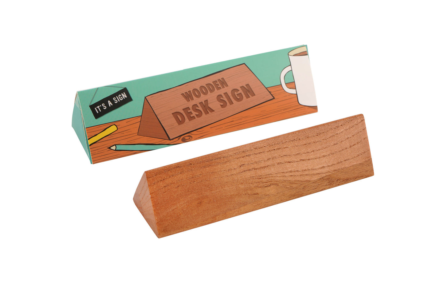 Wooden Desk Sign Custom Design for James | 3 Sided Design | Bespoke Option
