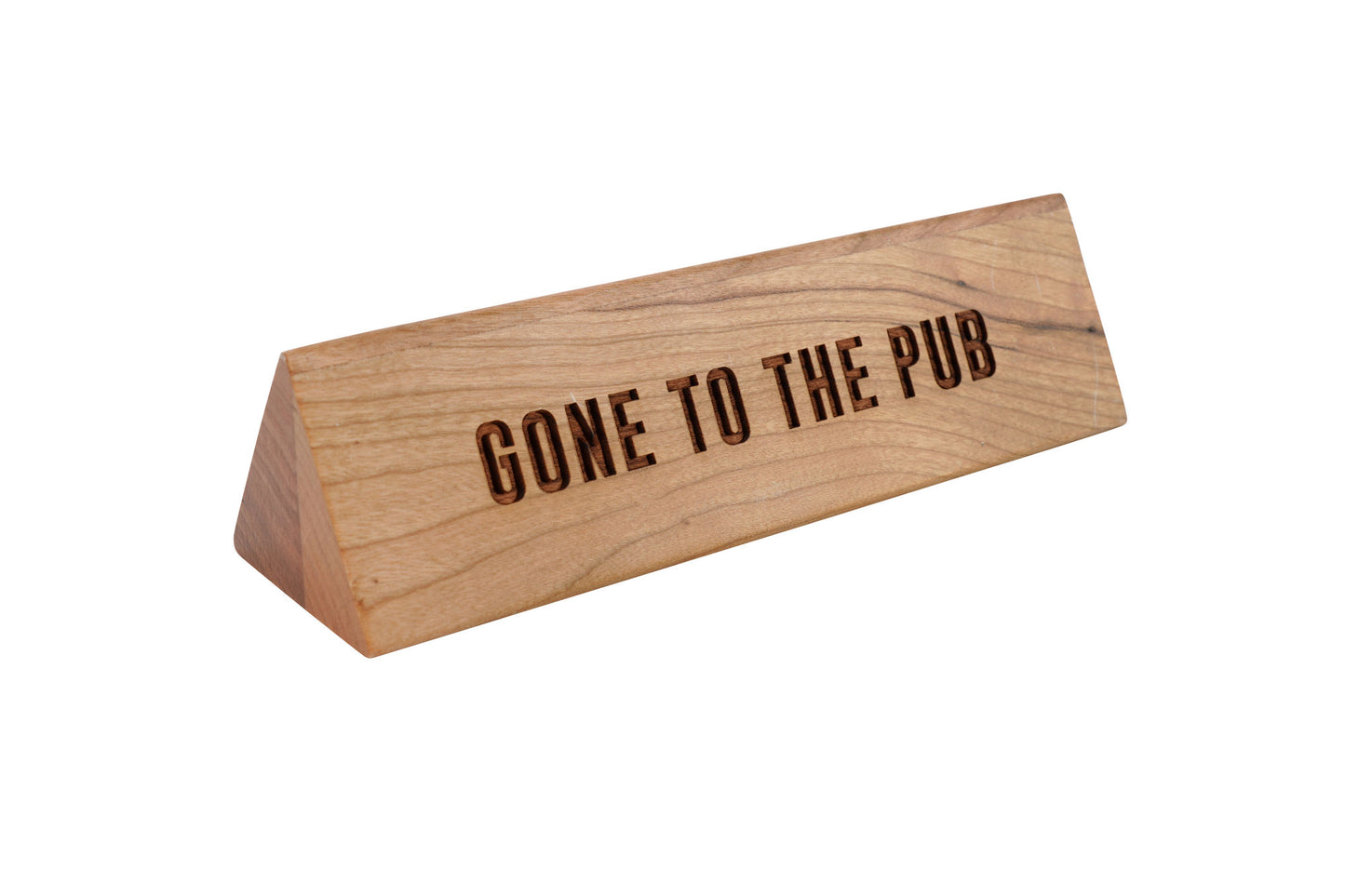 Wooden Desk Sign Custom Design for James | 3 Sided Design | Bespoke Option