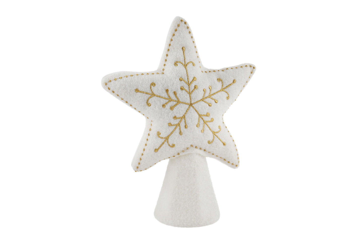 Christmas Felt Gold Star Tree Topper | Festive Decor | Christmas Decoration | Seasonal