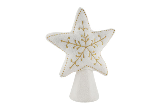 Christmas Felt Gold Star Tree Topper | Festive Decor | Christmas Decoration | Seasonal