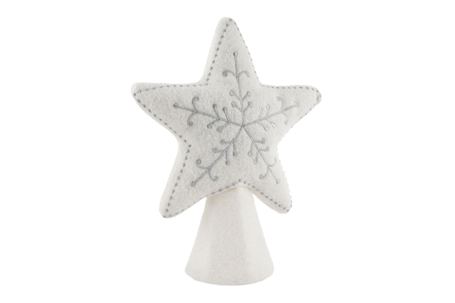 Christmas Felt Silver Star Tree Topper  | Festive Decor | Christmas Decoration | Seasonal
