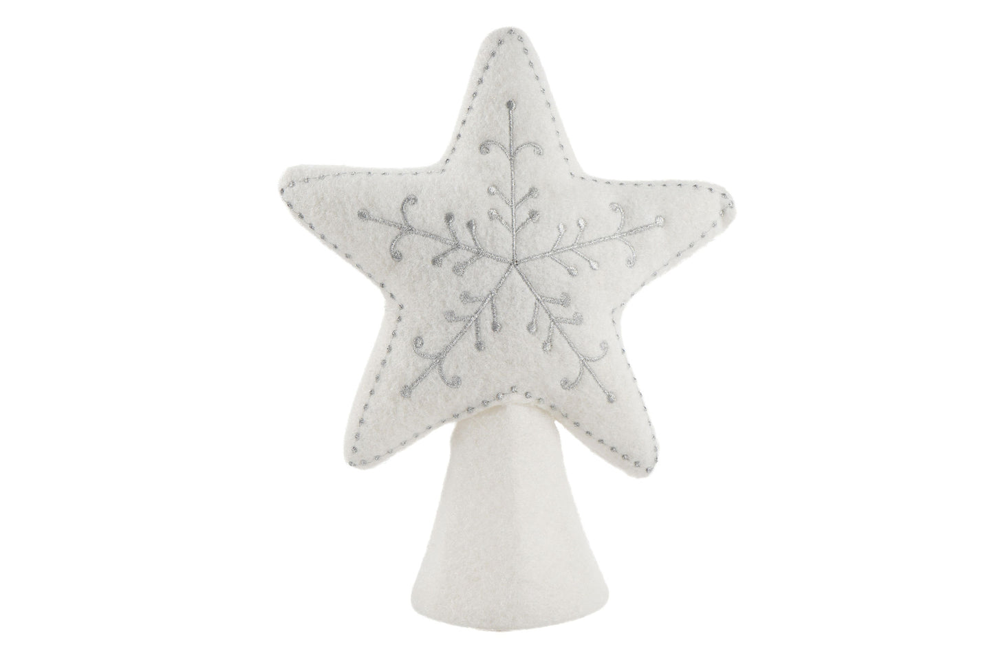 Christmas Felt Silver Star Tree Topper  | Festive Decor | Christmas Decoration | Seasonal