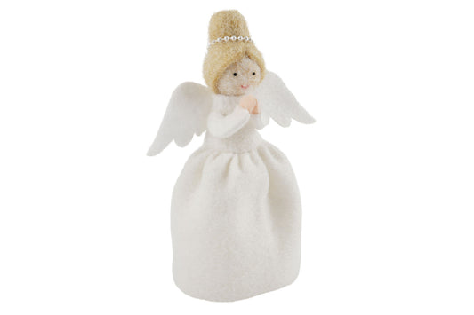 Handmade Felt Angel Christmas Tree Topper | Blonde Hair