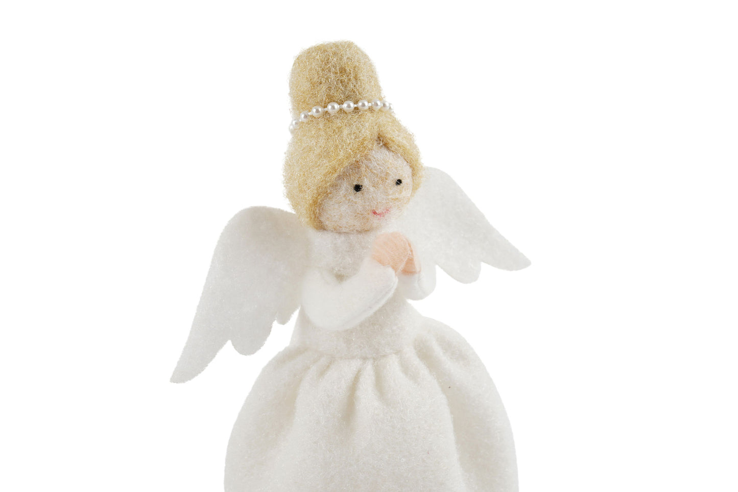 Handmade Felt Angel Christmas Tree Topper | Blonde Hair