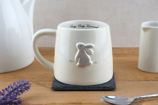 Embossed Bunny Stoneware Mug | Bramble Farm, Gift Box