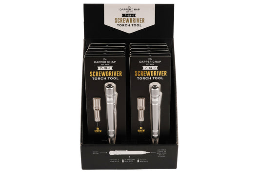 Dapper Chap 7-In-1 Screwdriver Torch Tool | Handy Tool | Portable | Fathers Day | DIY