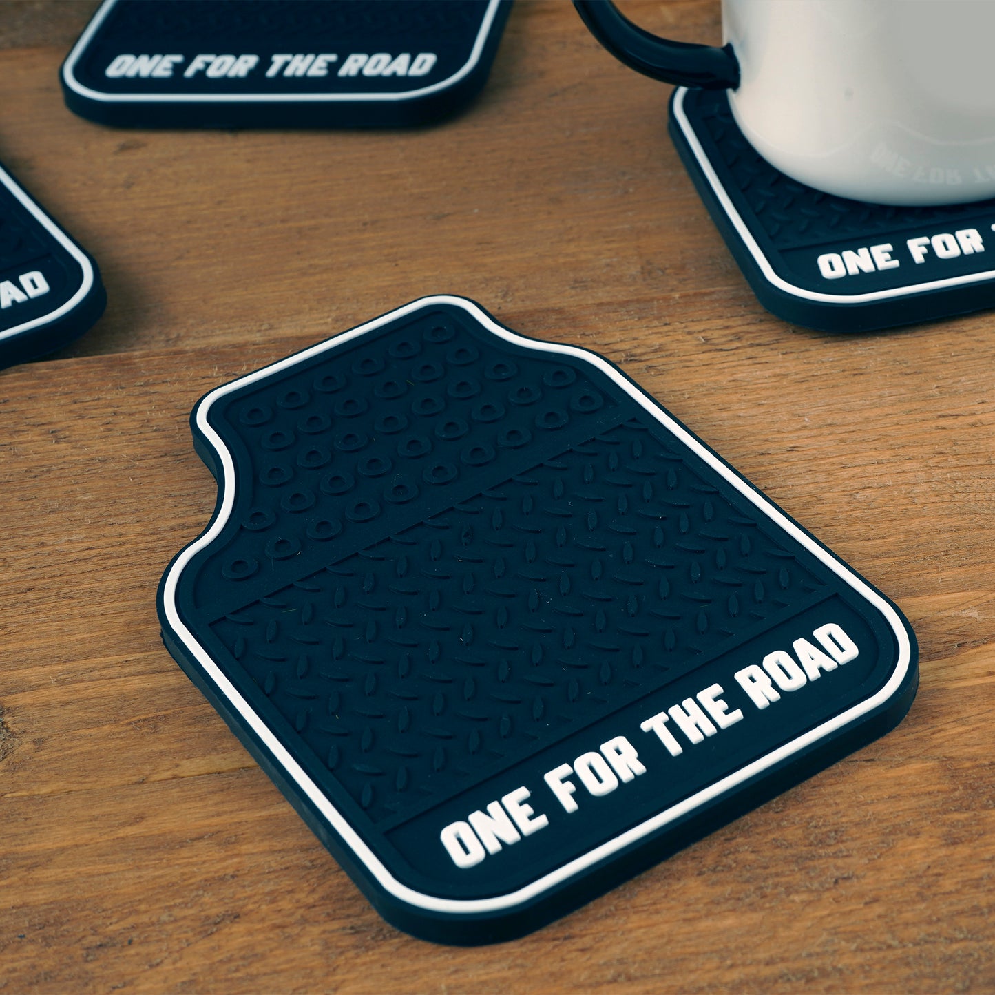 Dapper Chap Set Of 4 Car Mat Coasters | Gift Box | Silcone Coasters | Fathers Day | Mothers Day