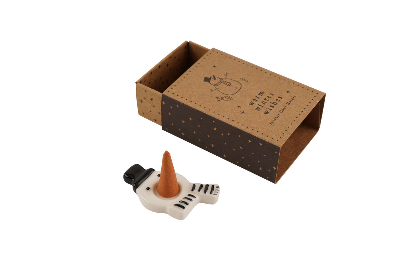 Send With Love Snowman Incense Cone Holder | In Gift Box | Festive | Home Decor