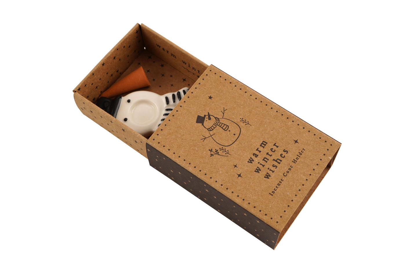Send With Love Snowman Incense Cone Holder | In Gift Box | Festive | Home Decor