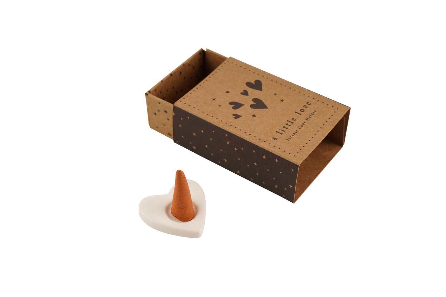Send With Love Heart Incense Cone Holder | In Gift Box | Festive | Home Decor