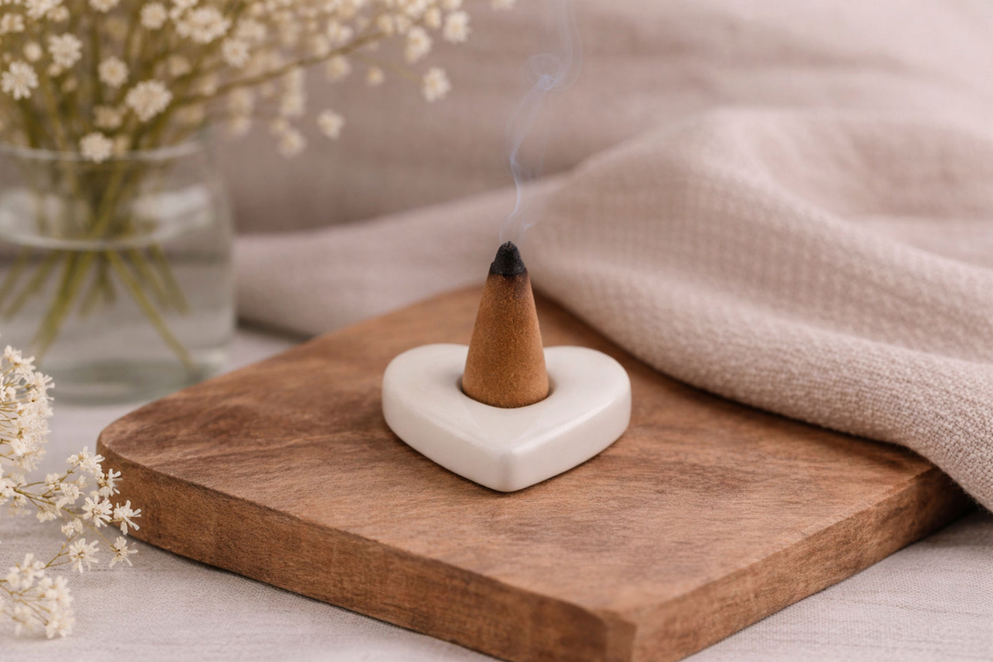 Send With Love Heart Incense Cone Holder | In Gift Box | Festive | Home Decor