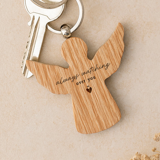 Angel Oak Keyring |  'Always Watching Over You' | Heart | Keys | Perfect Gift | House Keys