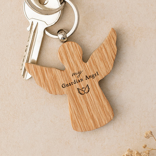 Angel Oak Keyring |  'My Guardian Angel' | Wings | Perfect Gift | House Keys