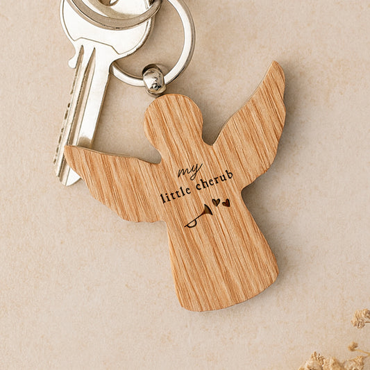 Angel Oak Keyring |  'My Little Cherub' | Perfect Gift | House Keys