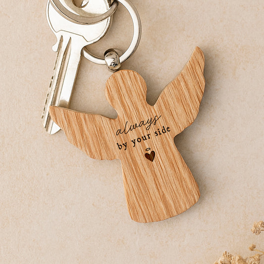 Angel Oak Keyring |  'Always By Your Side' | Heart | Perfect Gift | House Keys