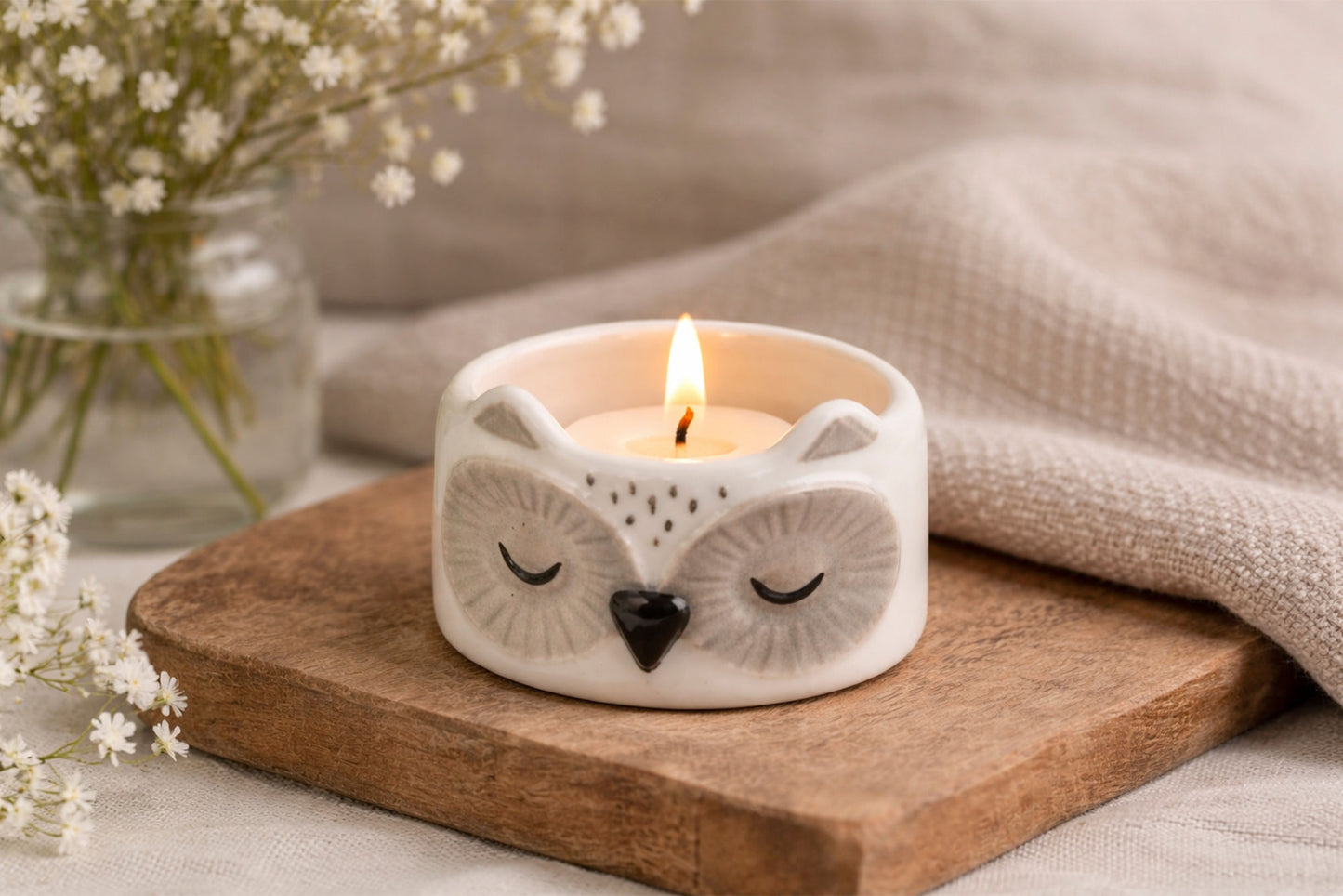 Send With Love Owl Tealight Holder | In Gift Box | Home Decor | Homeware