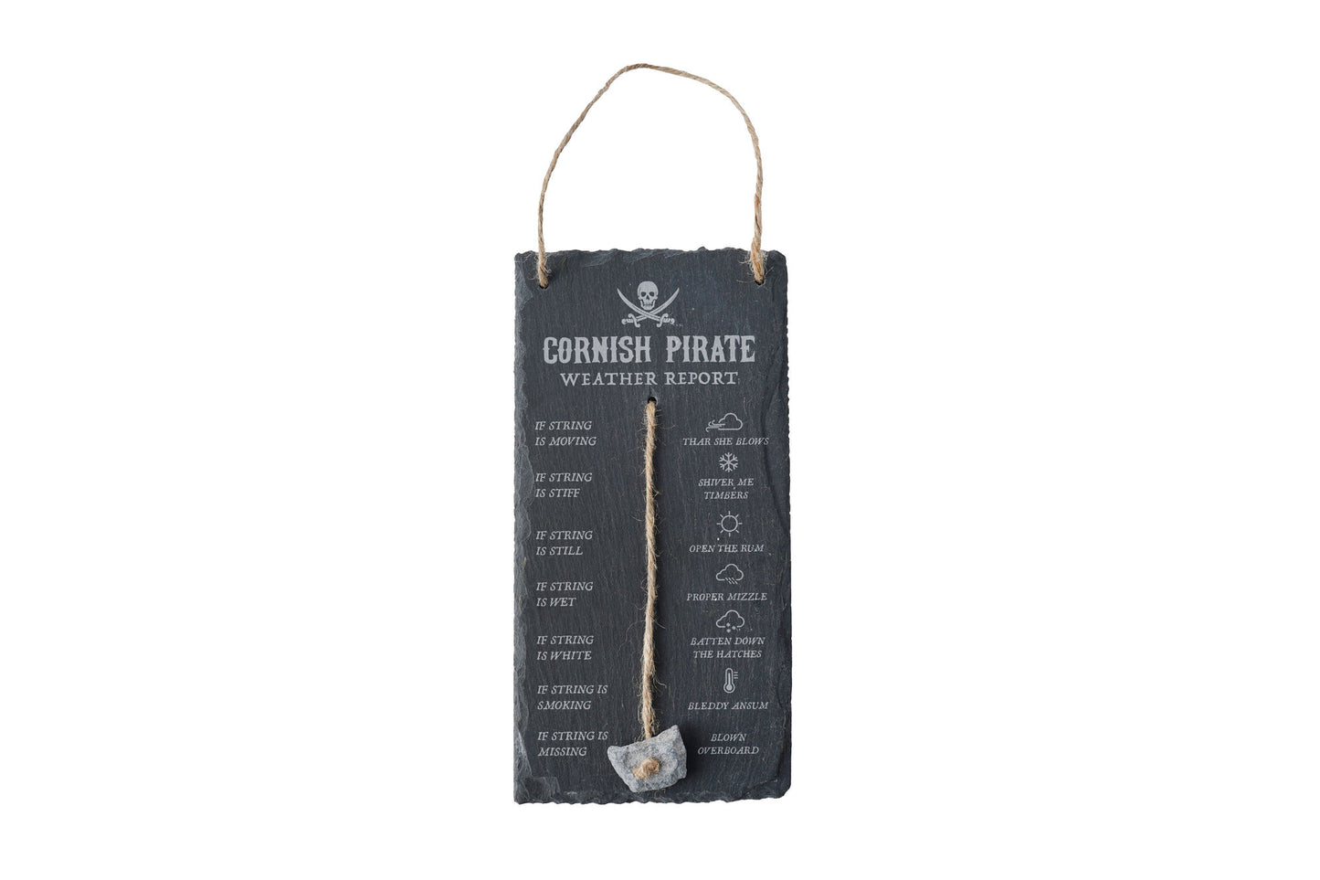 Cornish Pirate Weather Slate Sign | Humorous Forecaster Station