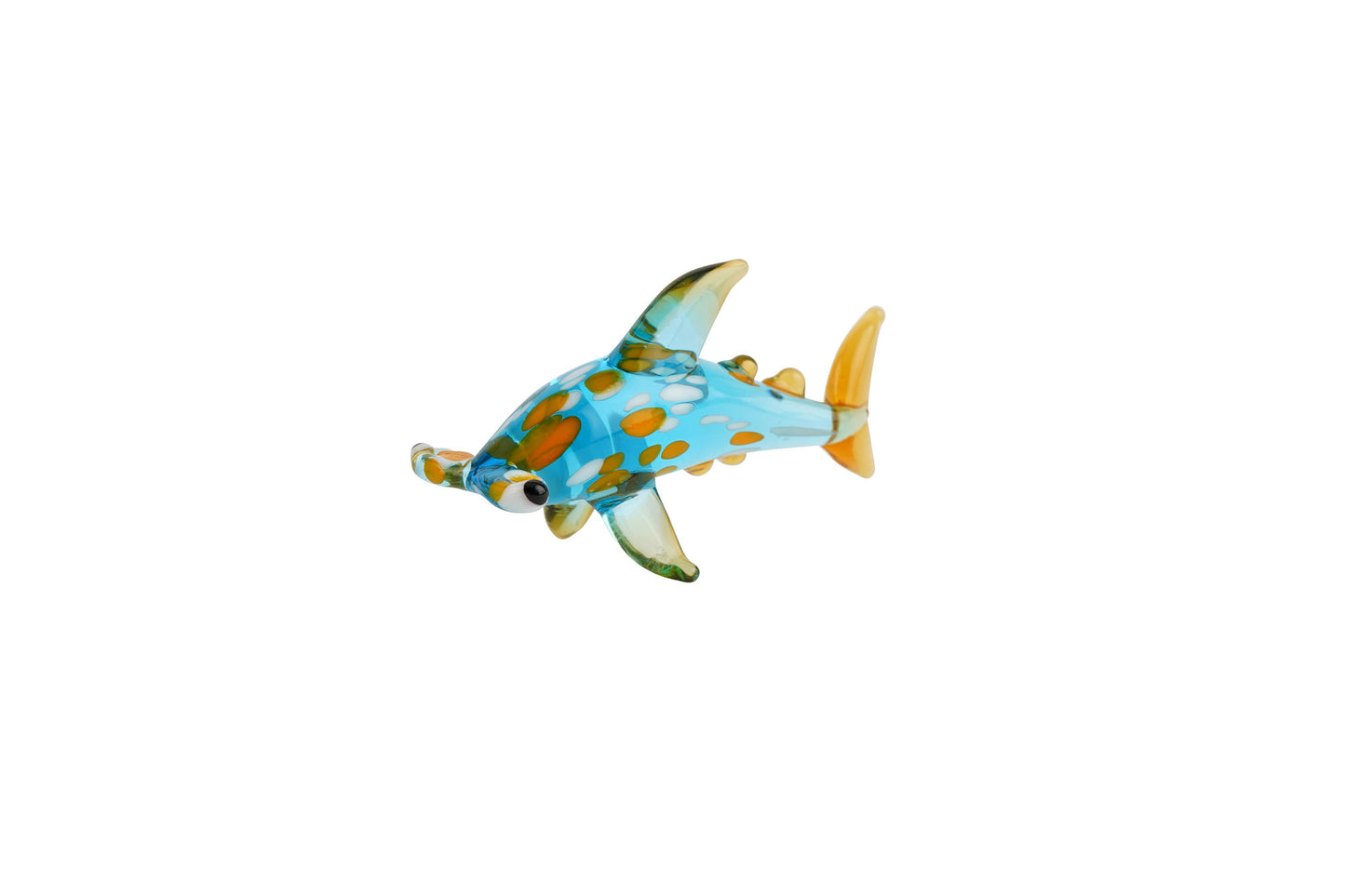 Artisan Glass Hammerhead Shark In Gift Box • Decoration • Ornament • Collectable • Home Decor