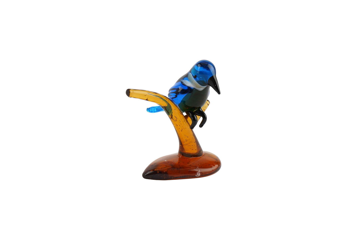 Artisan Glass Kingfisher On A Branch In Gift Box • Decoration • Ornament • Collectable • Home Decor