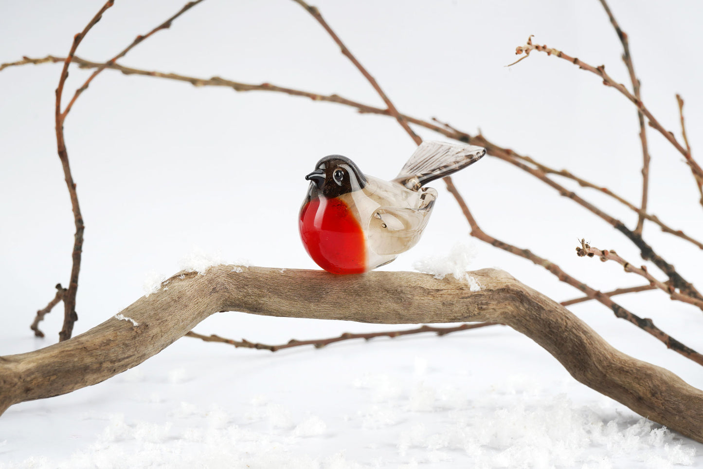 Artisan Glass Robin  In Gift Box • Decoration • Ornament • Collectable • Home Decor