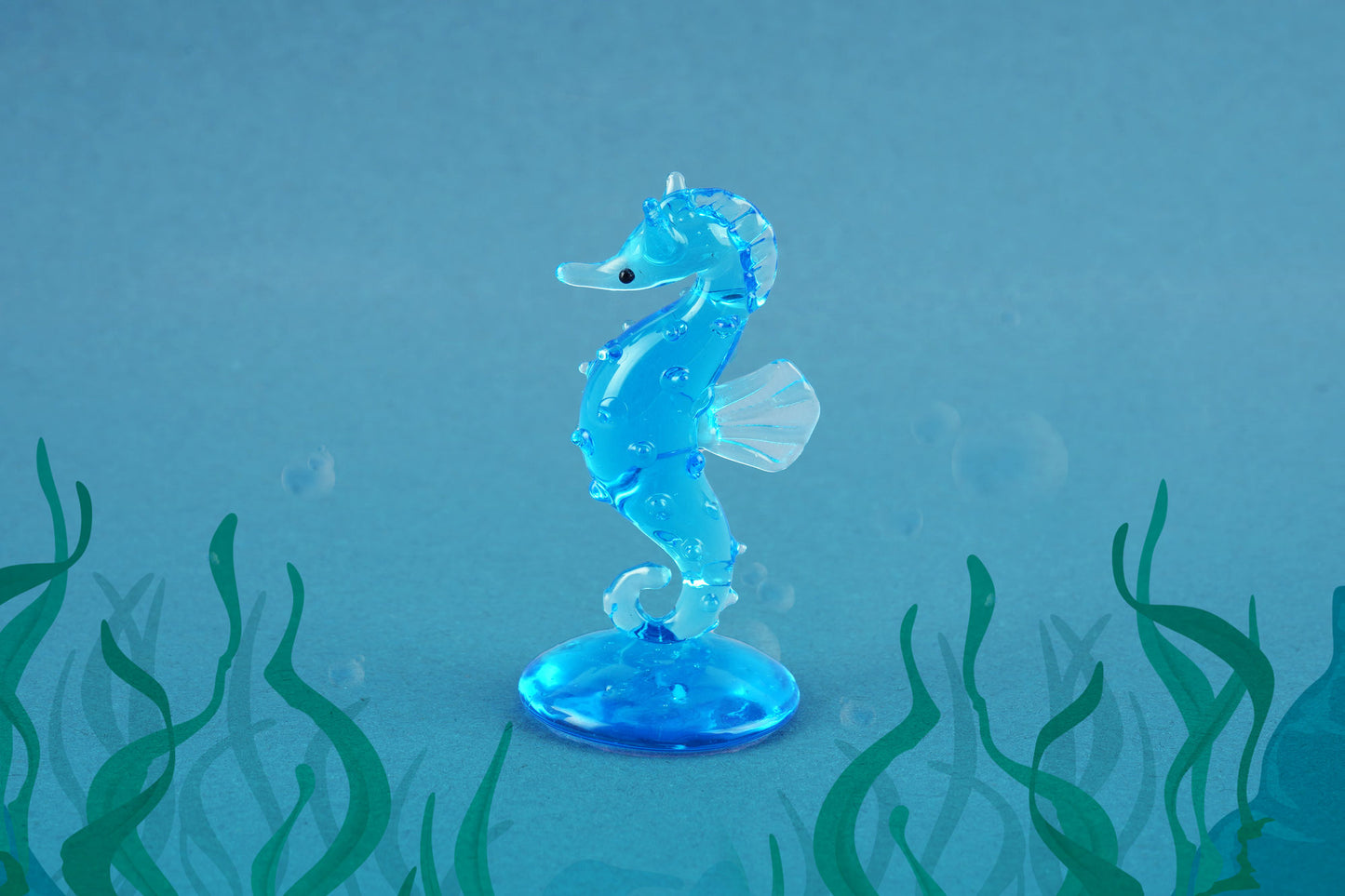 Artisan Glass Seahorse In Gift Box | Collectable | Ornament | Figurine | Home Decor