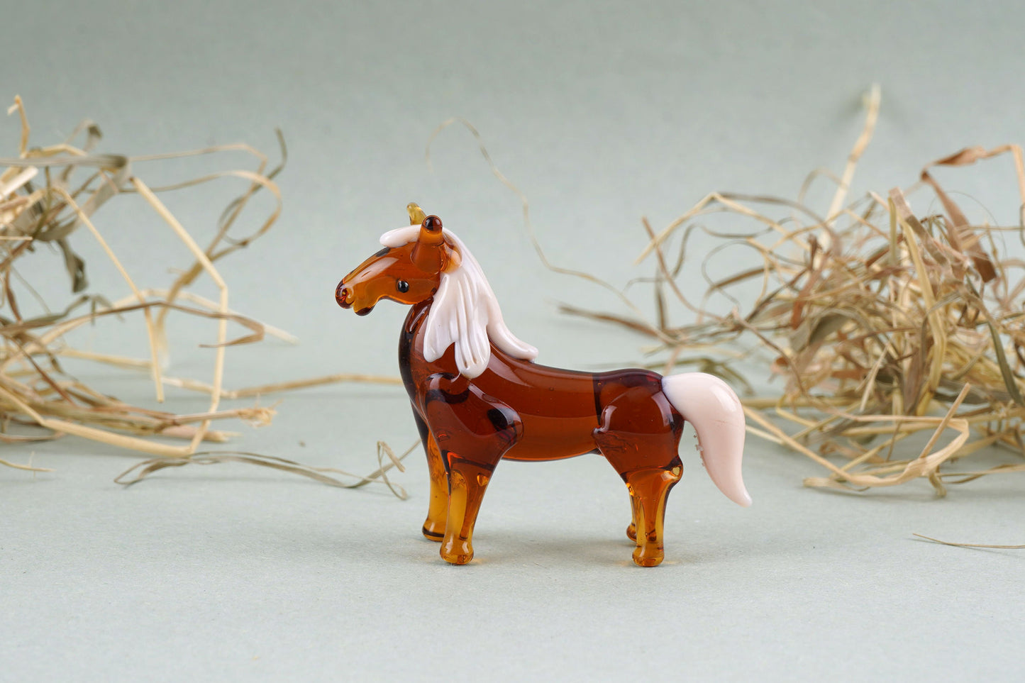 Artisan Glass Shetland Pony In Gift Box • Decoration • Ornament • Collectable • Home Decor