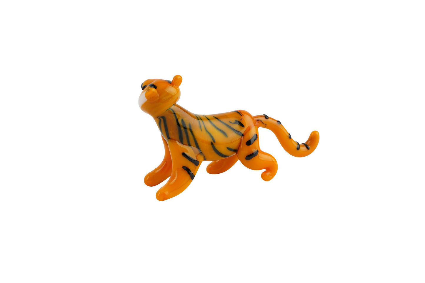 Artisan Glass Tiger In Gift Box • Decoration • Ornament • Collectable • Home Decor
