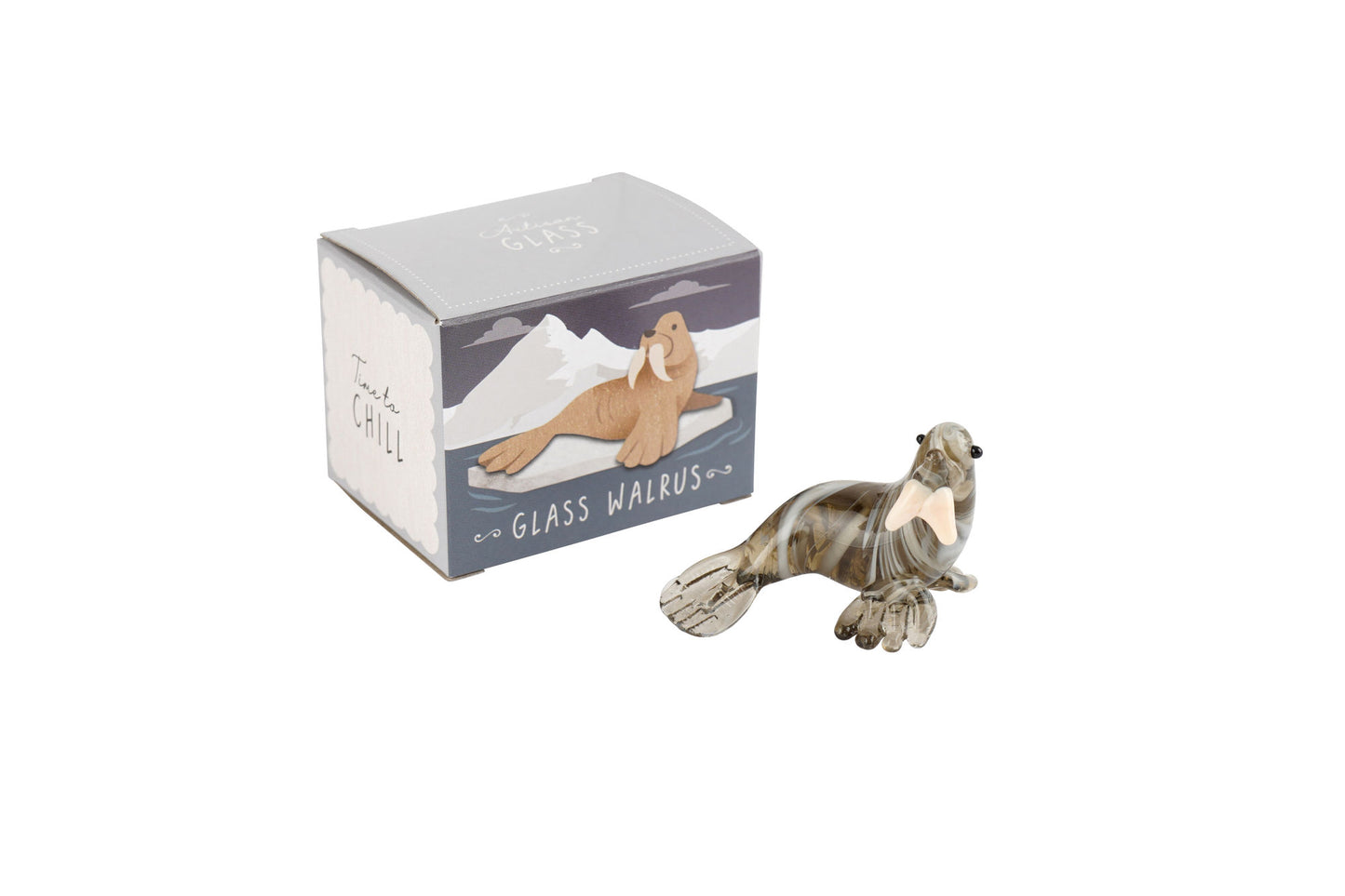 Artisan Glass Walrus In Gift Box • Decoration • Ornament • Collectable • Home Decor