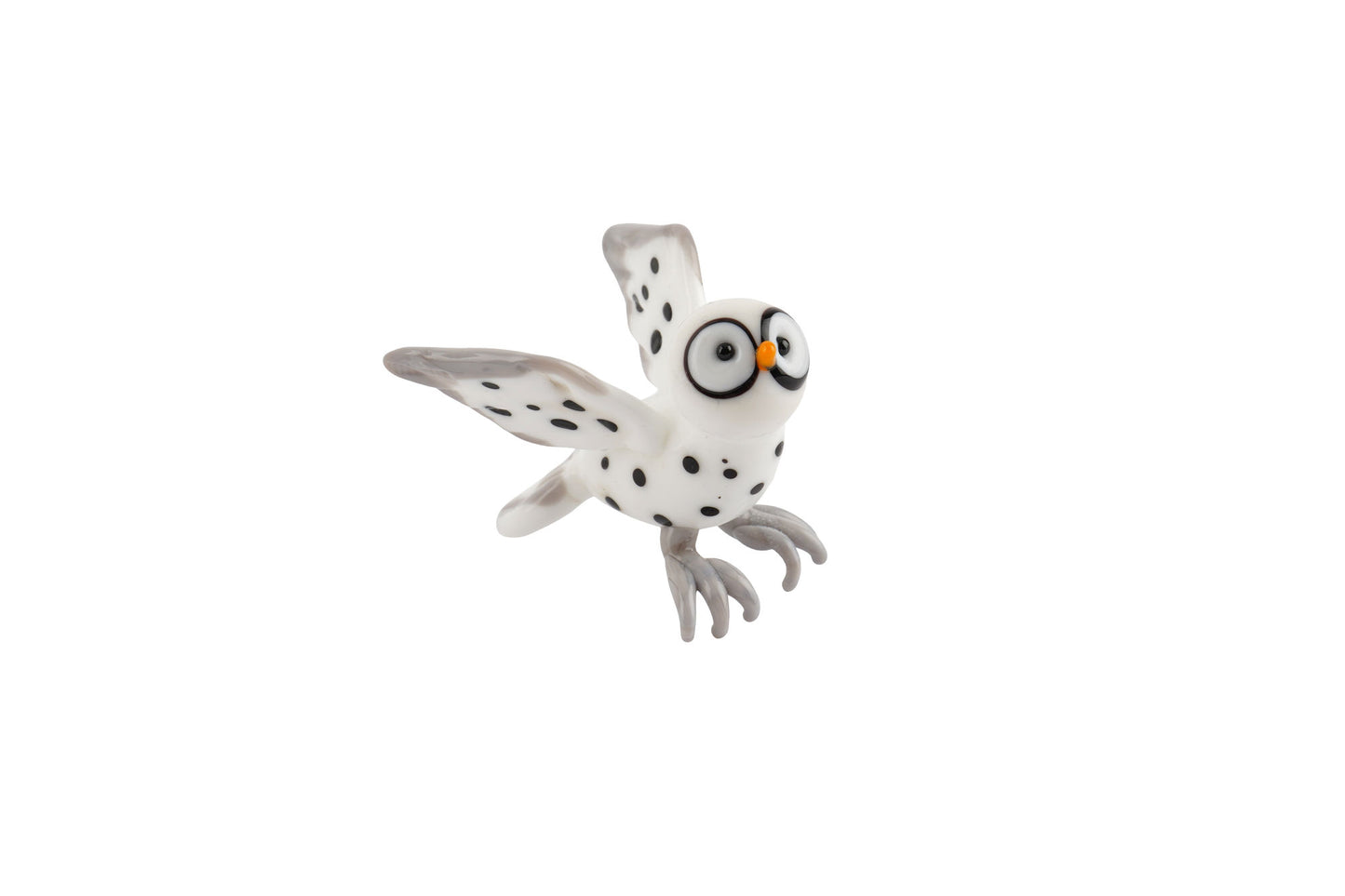 Artisan Glass Barn Owl In Gift Box • Decoration • Ornament • Collectable • Home Decor