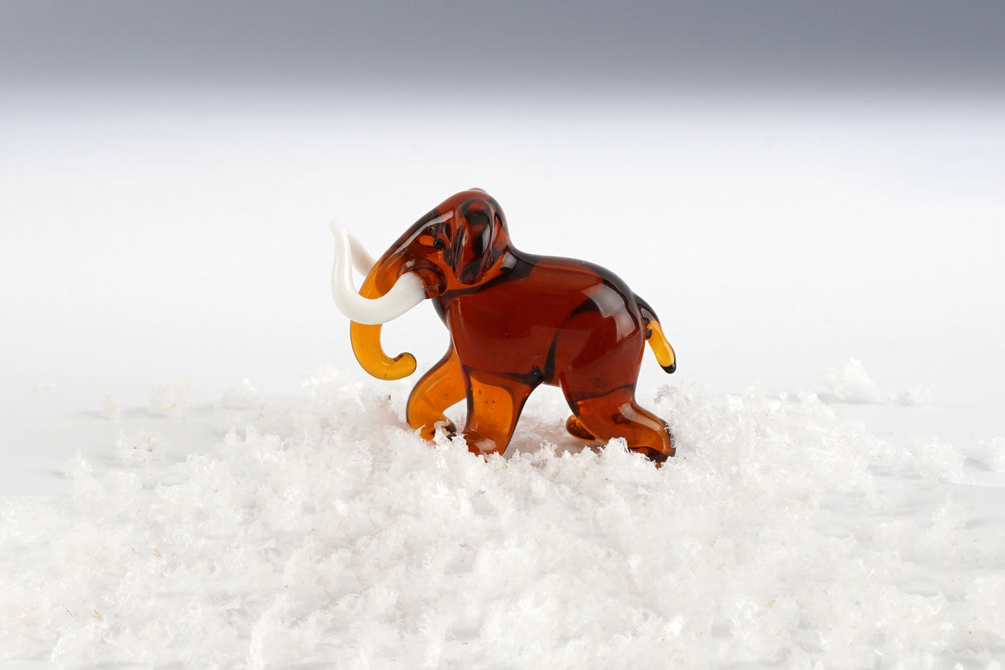 Artisan Glass Woolly Mammouth In Gift Box • Decoration • Ornament • Collectable • Home Decor