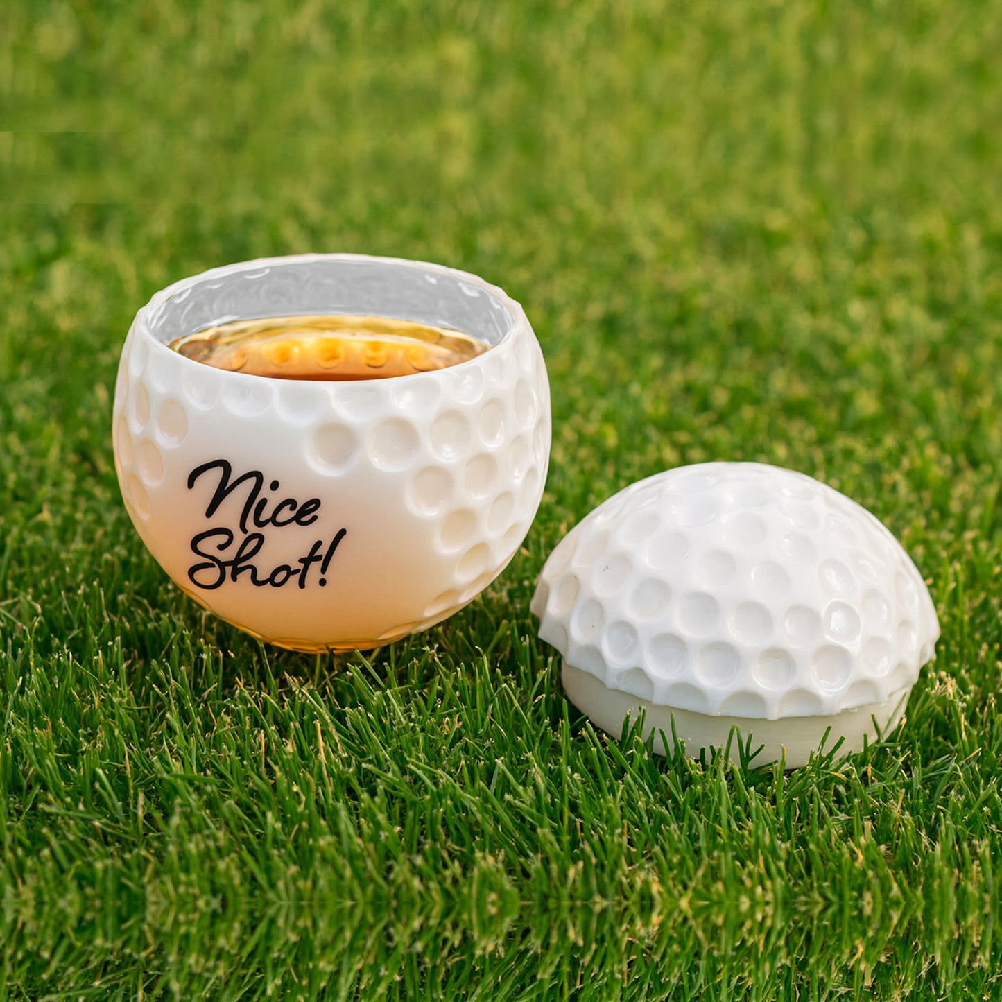Set Of 3 Golf Ball Shot Glasses 'Nice Shot' | Gift Boxed | Golf Enthusiast | Golf Gift